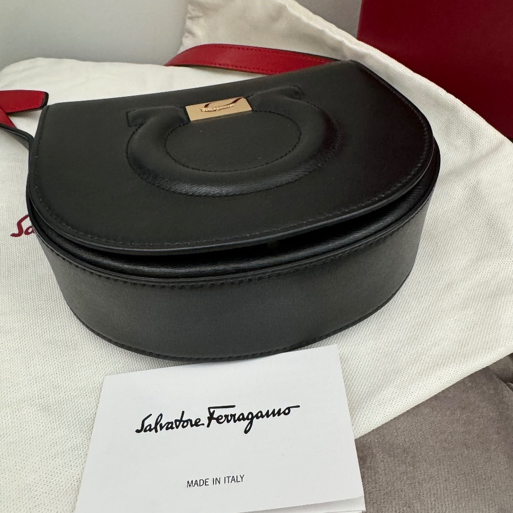 Salvatore Ferragamo Leather Crossbody Bag AUTHENTIC